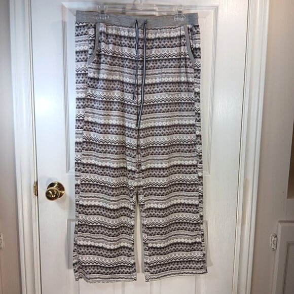 Nautica Fleece Pajamas Pajama Set 2-Piece Cozy Winter Gray Women's Size M NWOT - Picture 11 of 16